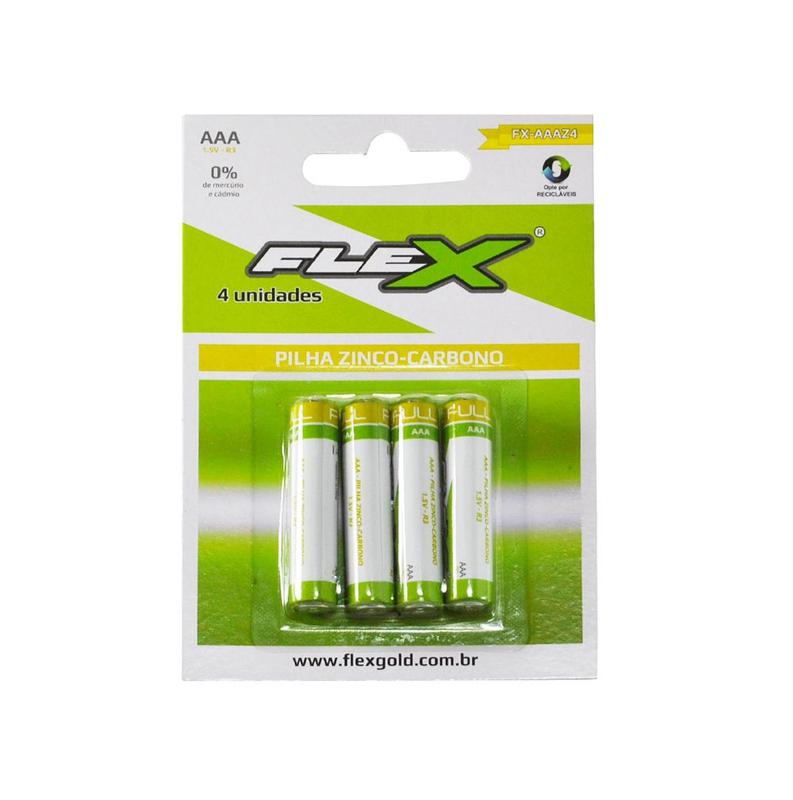 ☆aaa☆ Pilha aaa zinco c/4 unidades - x-cell mod.fx- aaaz4 - ds tools